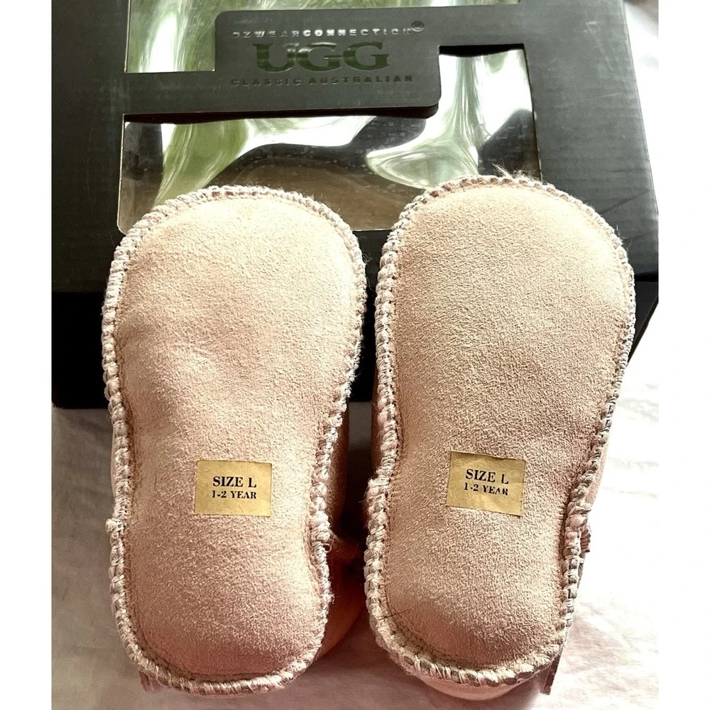 Ugg Aaeesha Baby Toddler Boots size Large 1-2 year Soft Pink Ozwear New in Box